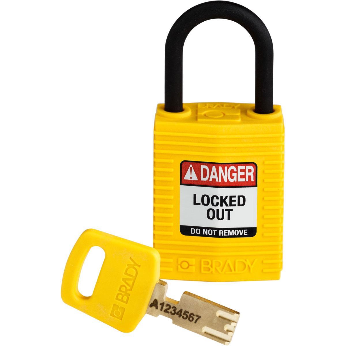Brady® CPT-YLW-25PL-KD Lockout Padlocks