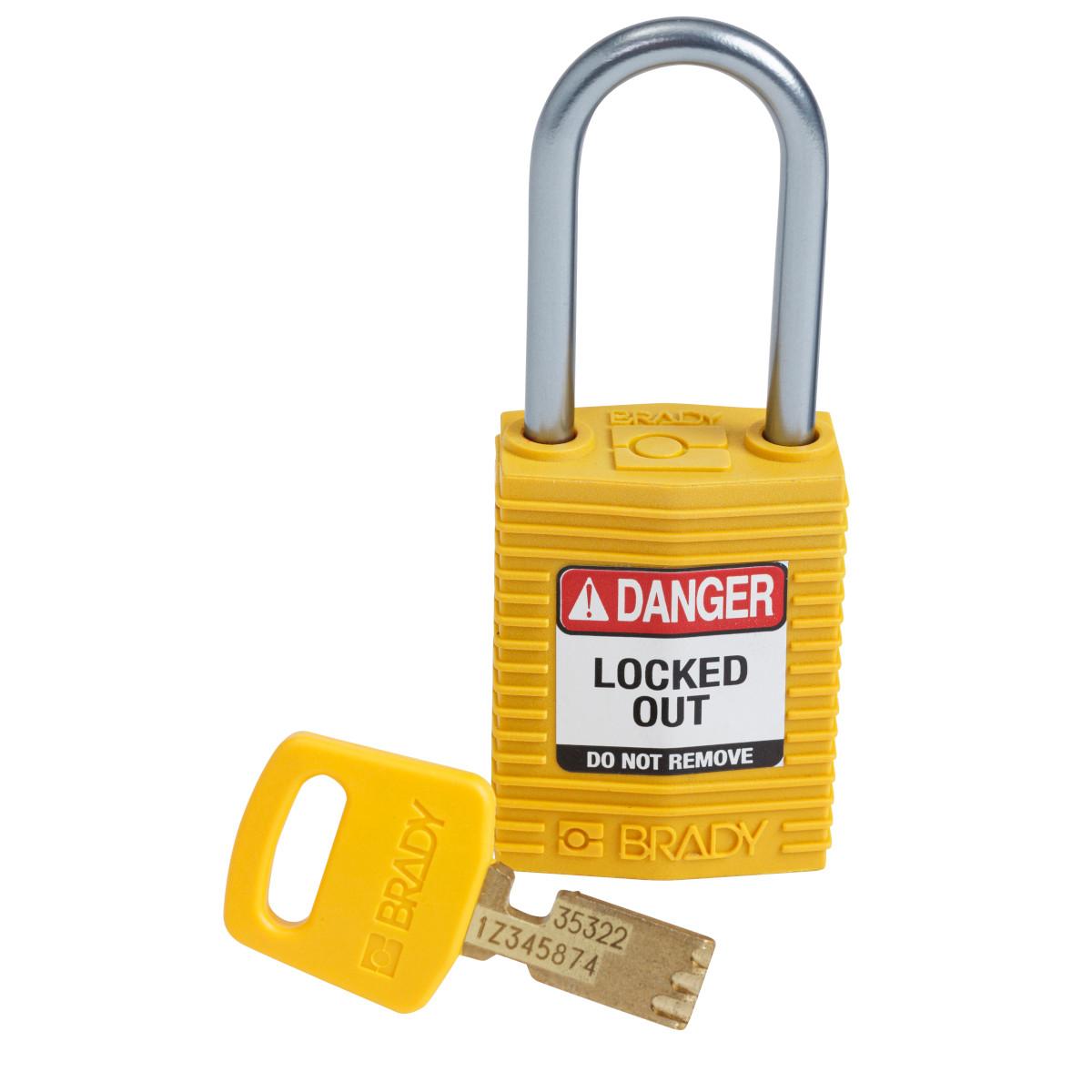 Brady® CPT-YLW-38AL-KD Lockout Padlocks