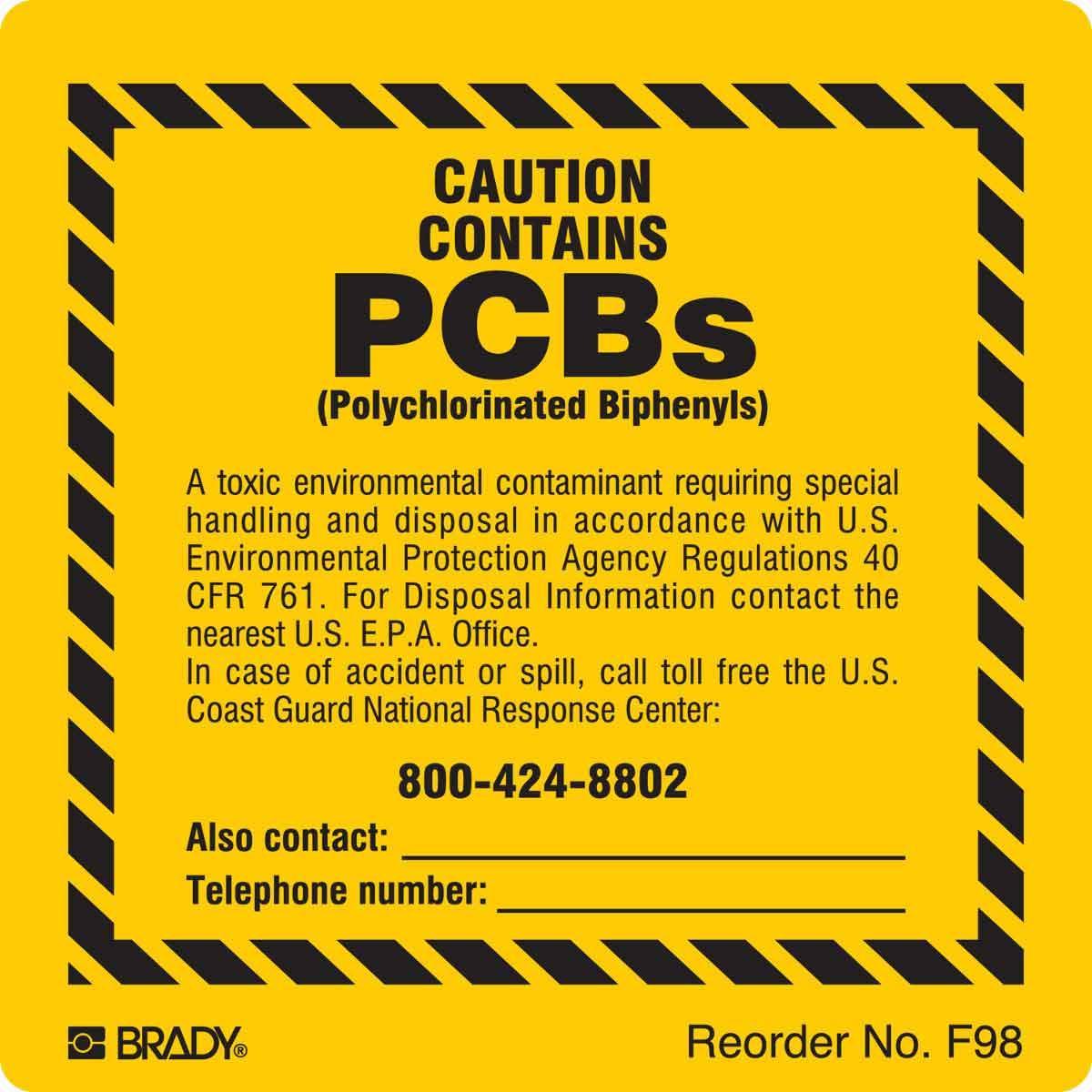 Brady® F98LS Safety & Facility Labels