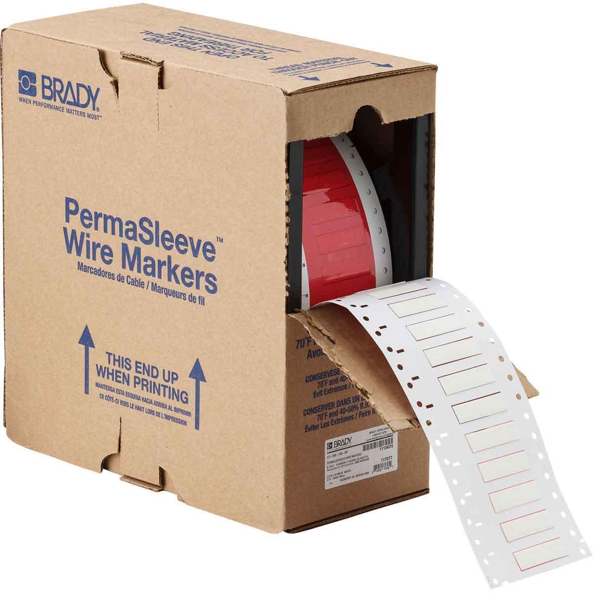 Brady® HX-250-150-WT Wire Marker Sleeves