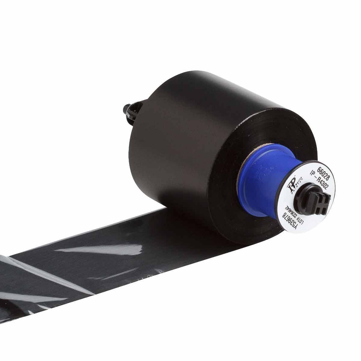 Brady® IP-R4302 R4300 1-Color Printer Ribbon, 984 ft L x 2.36 in W, Resin/Wax, Black