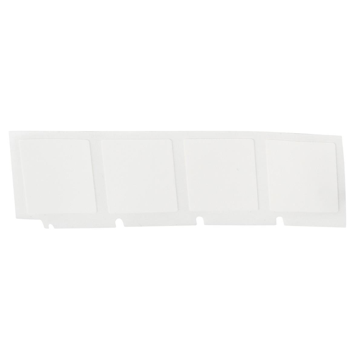 Brady® M4-48-498 Repositionable Wire and Component Label, 25.4 mm W, Black on White/Clear, B-498 Vinyl Cloth