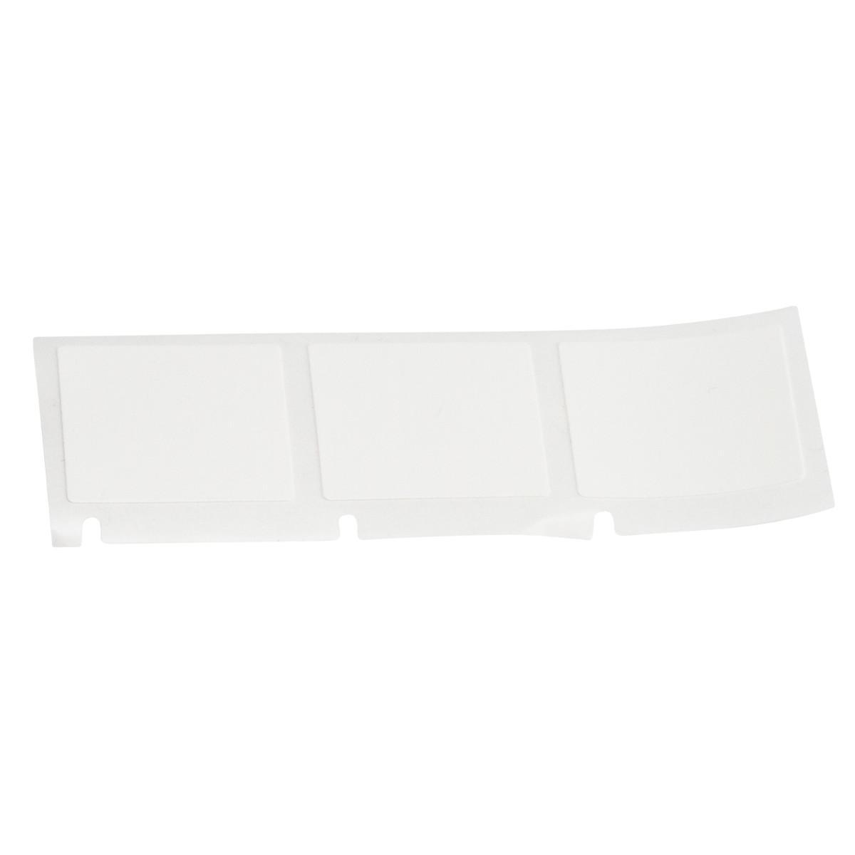 Brady® M4-49-498 Repositionable Wire and Component Label, 25.4 mm W, Black on White/Clear, B-498 Vinyl Cloth