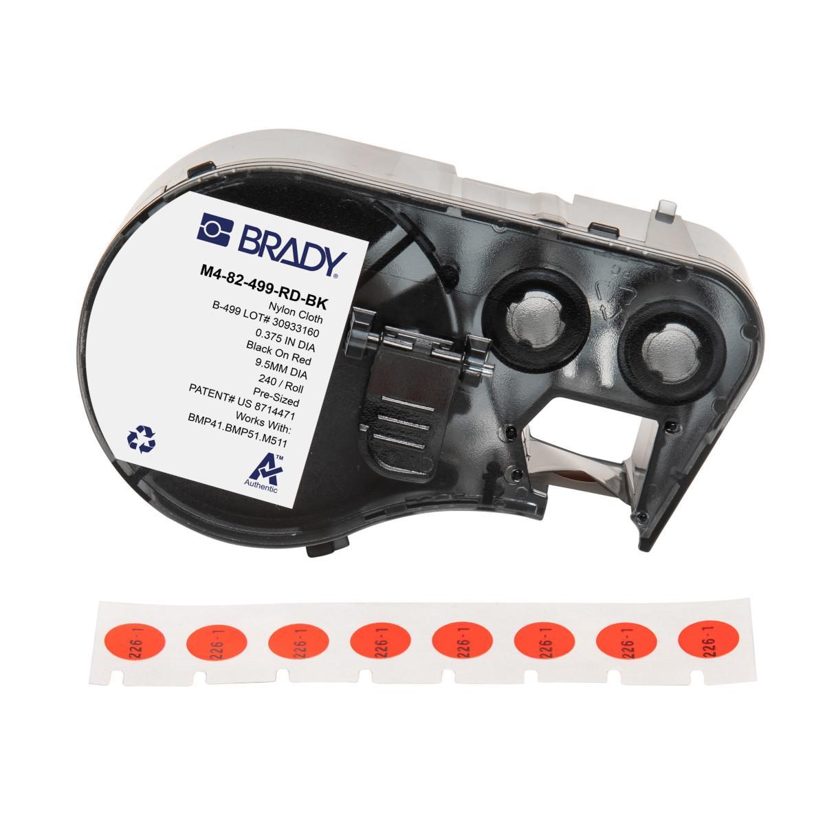 Brady® M4-82-499-RD-BK Wire & Component Labels