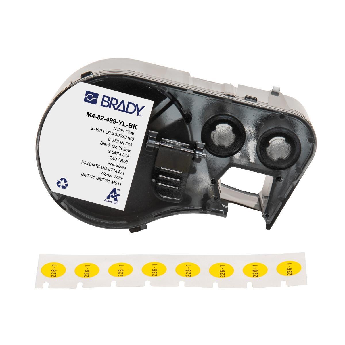Brady® M4-82-499-YL-BK Wire & Component Labels