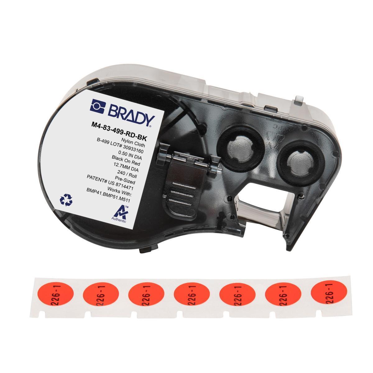 Brady® M4-83-499-RD-BK Wire & Component Labels