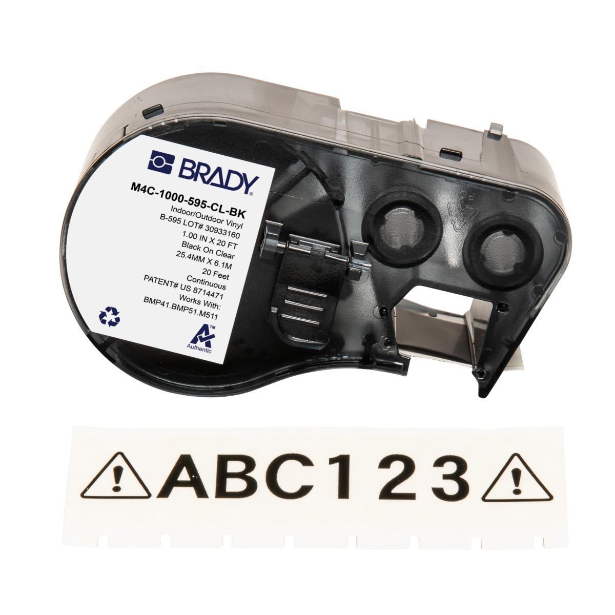 Brady® M4C-1000-595-CL-BK Safety & Facility Labels