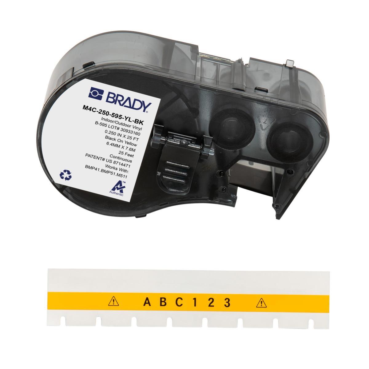 Brady® M4C-250-595-YL-BK Safety & Facility Labels