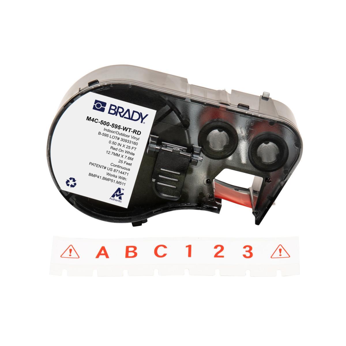 Brady® M4C-500-595-WT-RD Safety & Facility Labels