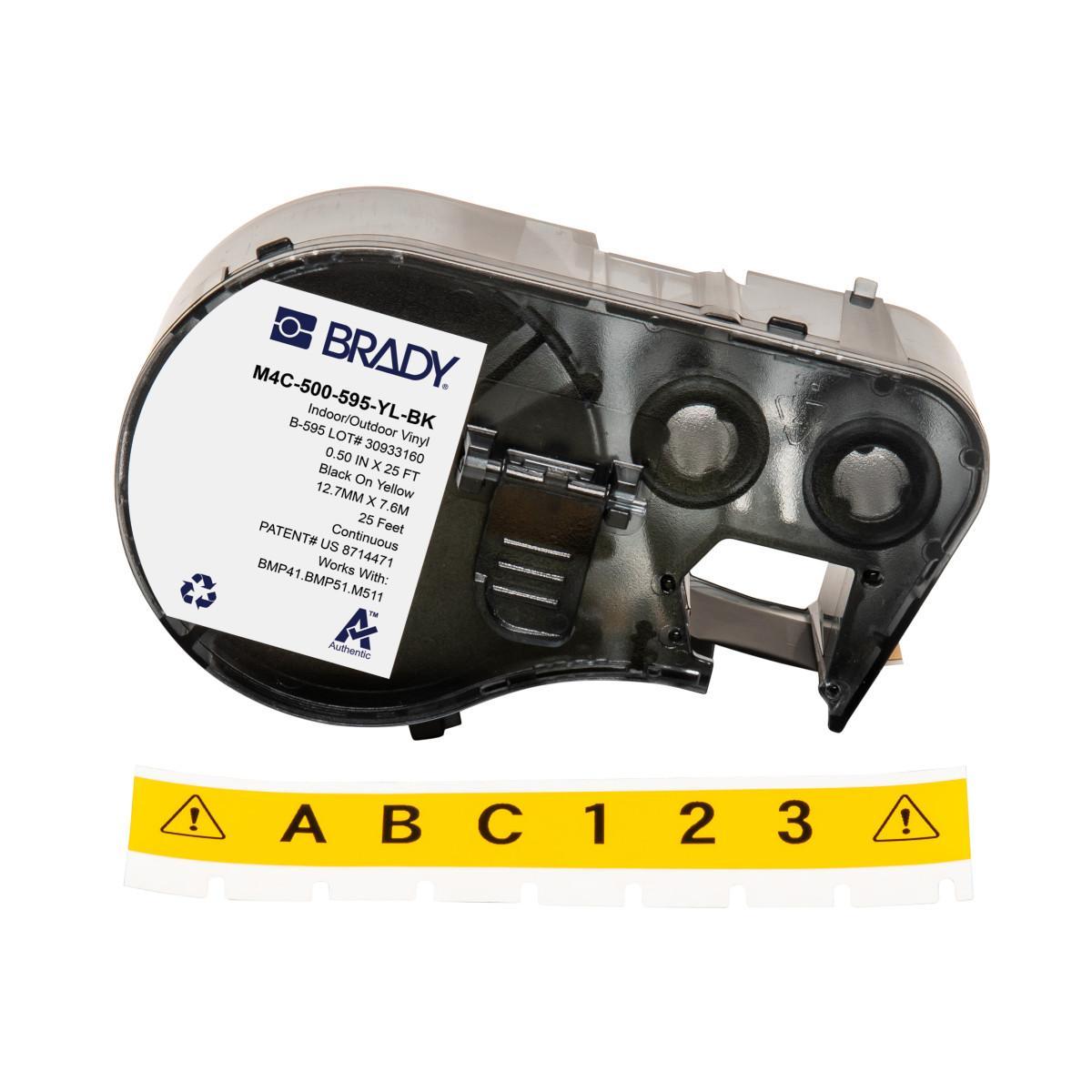 Brady® M4C-500-595-YL-BK Safety & Facility Labels