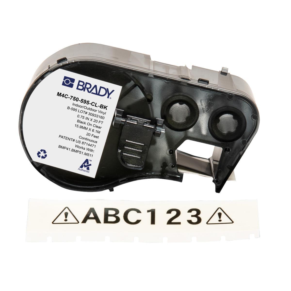 Brady® M4C-750-595-CL-BK Safety & Facility Labels