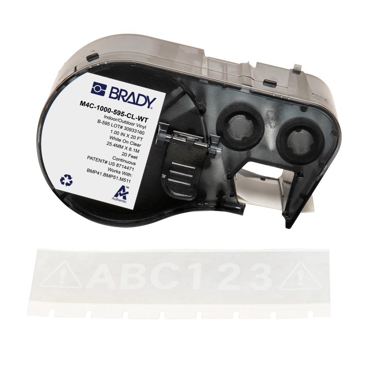 Brady® M4C-1000-595-CL-WT Safety & Facility Labels