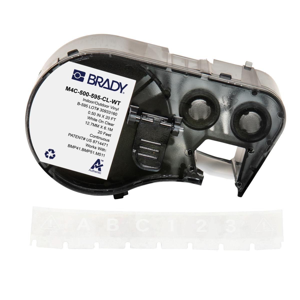 Brady® M4C-500-595-CL-WT Safety & Facility Labels