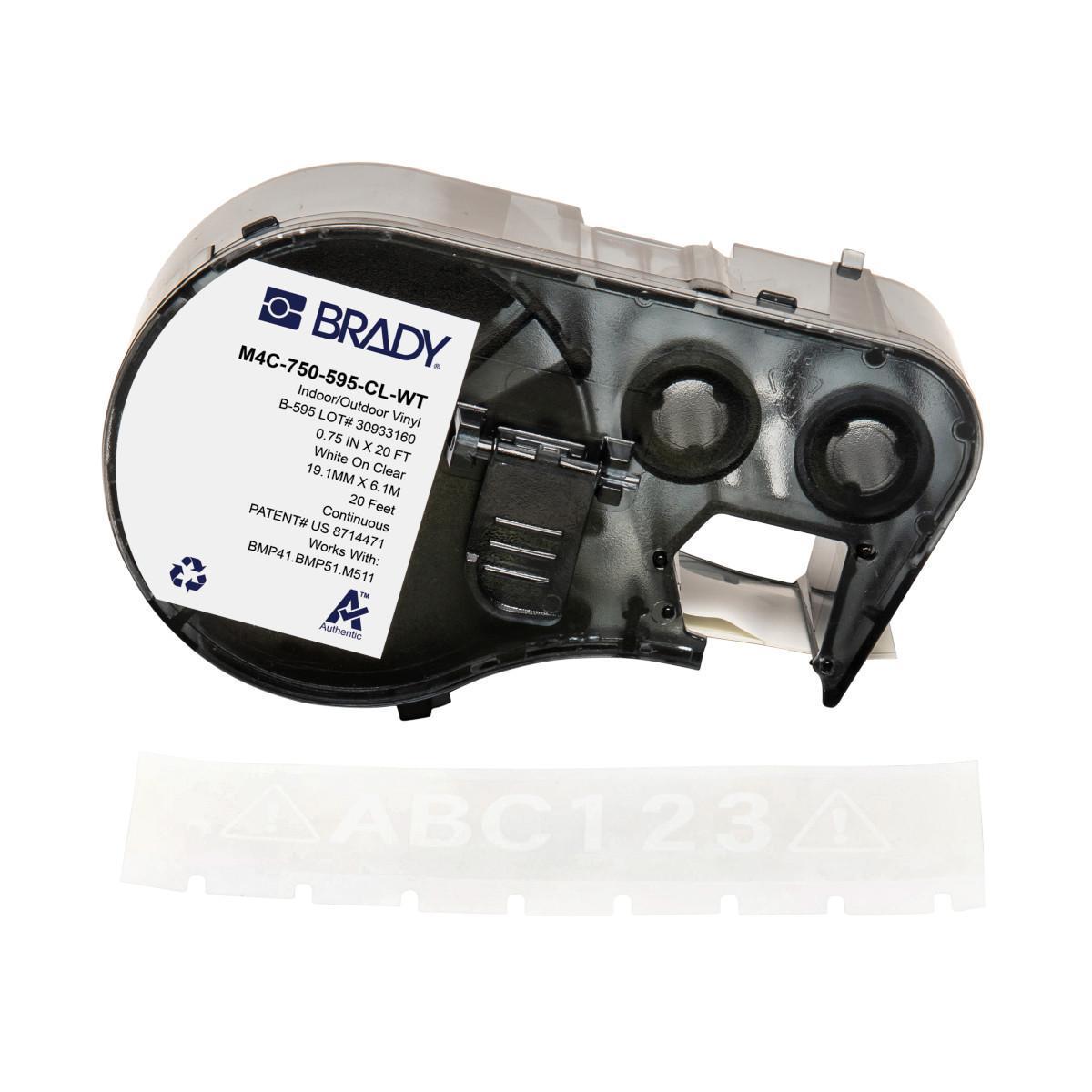 Brady® M4C-750-595-CL-WT Safety & Facility Labels