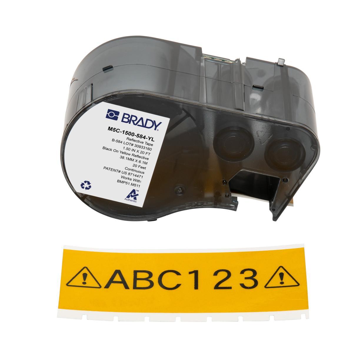 Brady® M5C-1500-584-YL Safety & Facility Labels
