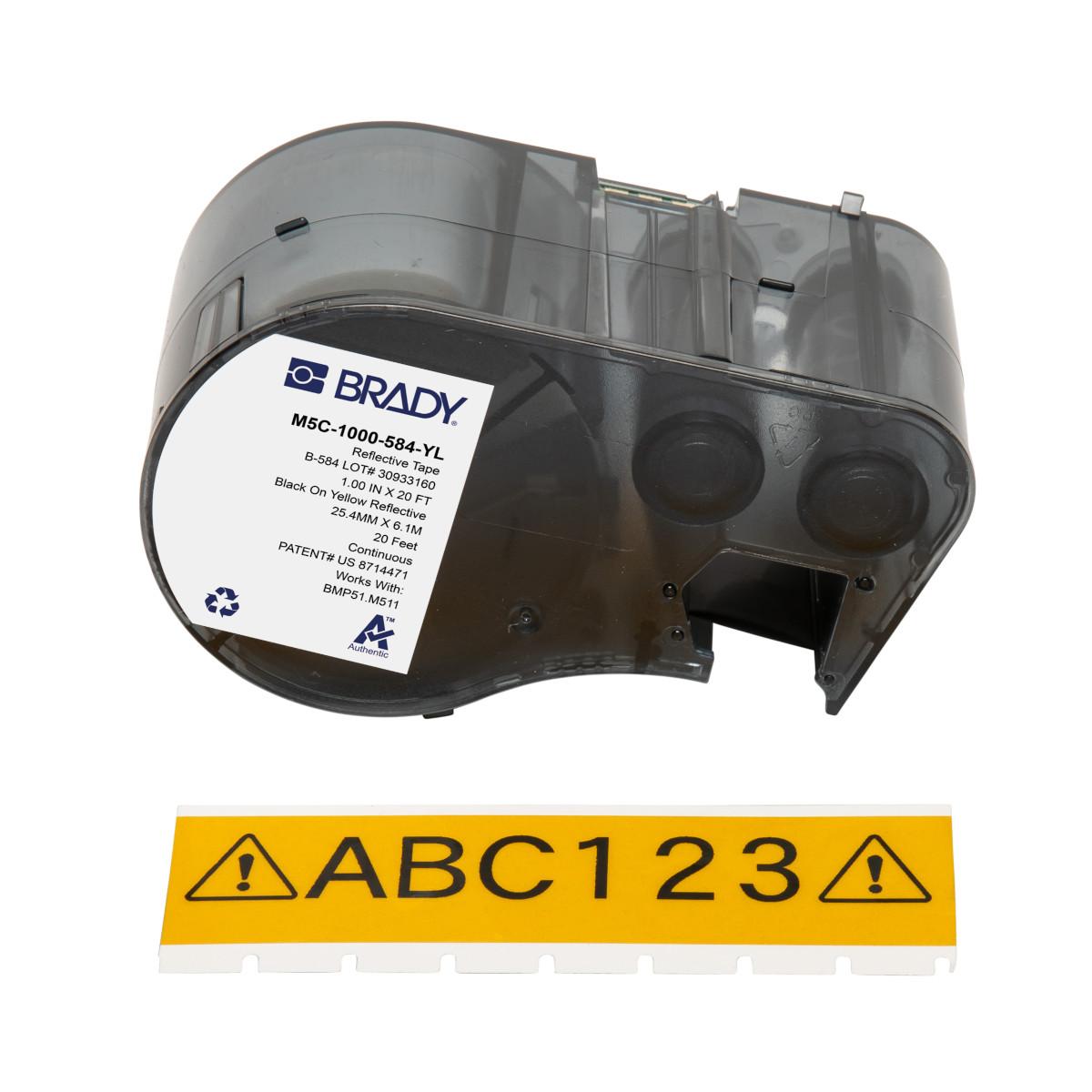 Brady® M5C-1000-584-YL Safety & Facility Labels
