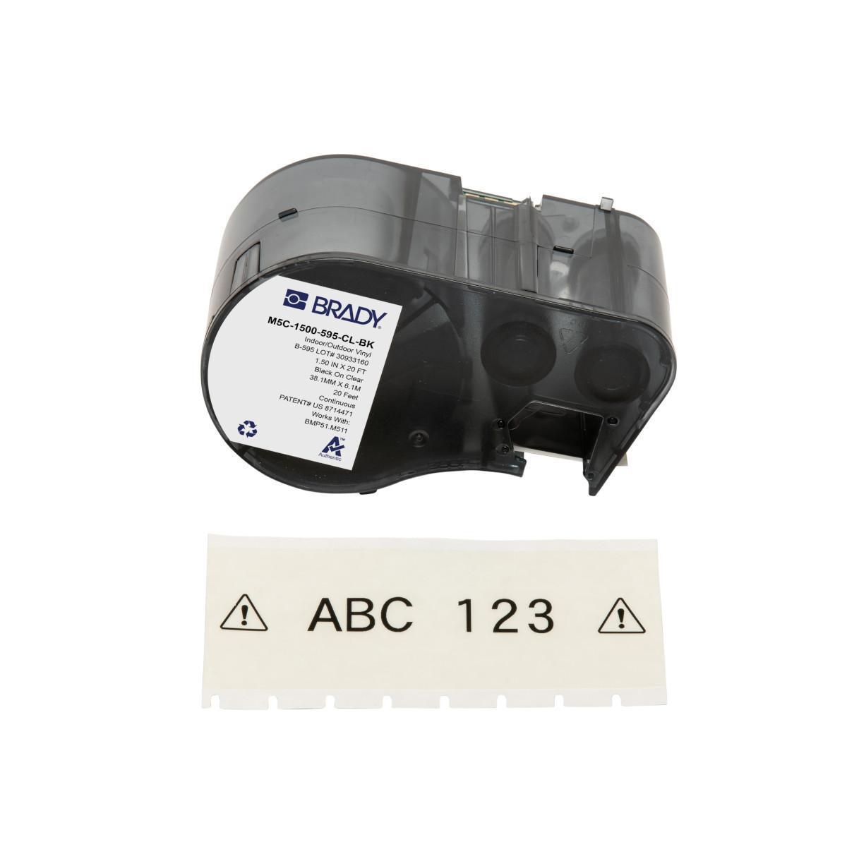 Brady® M5C-1500-595-CL-BK Safety & Facility Labels