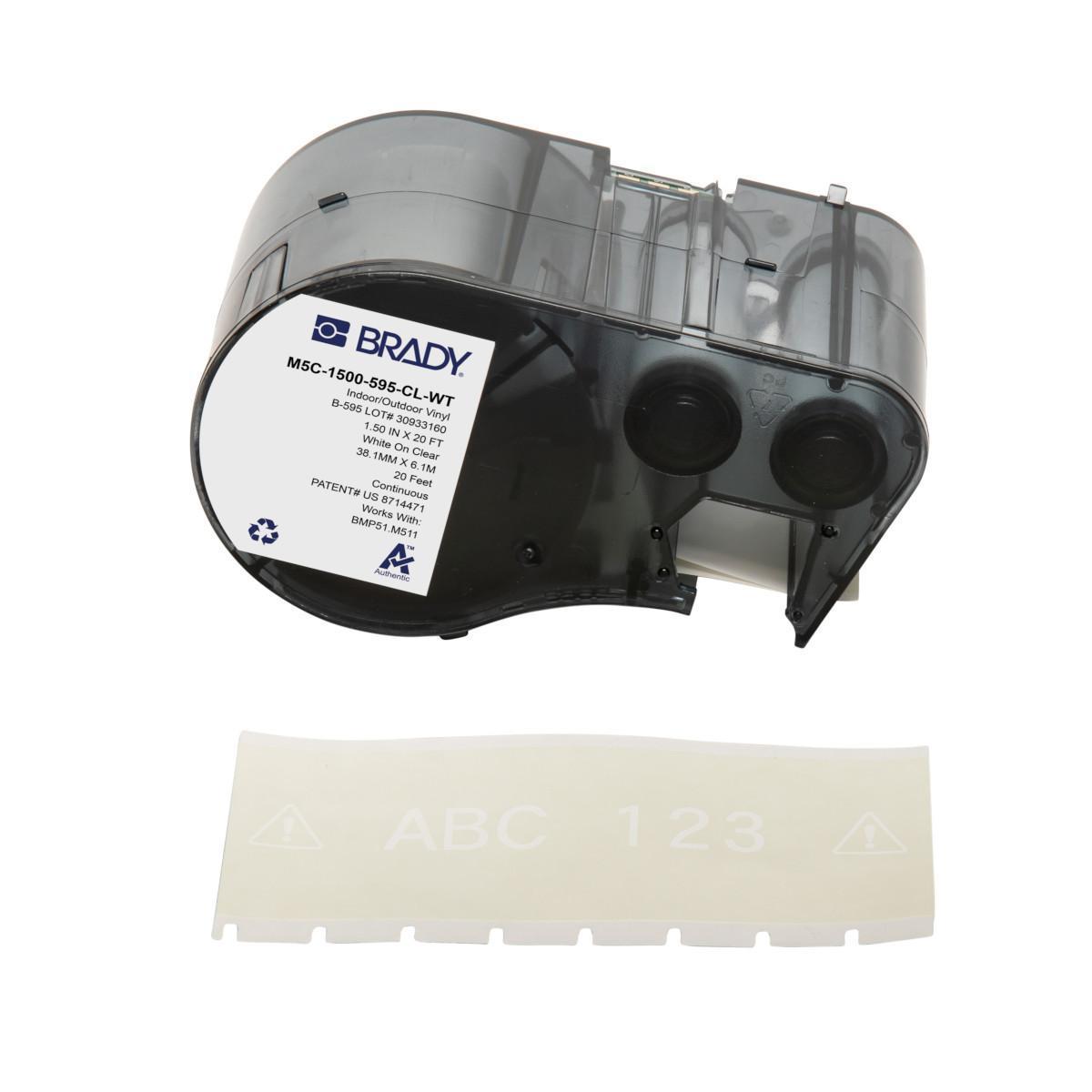 Brady® M5C-1500-595-CL-WT Safety & Facility Labels