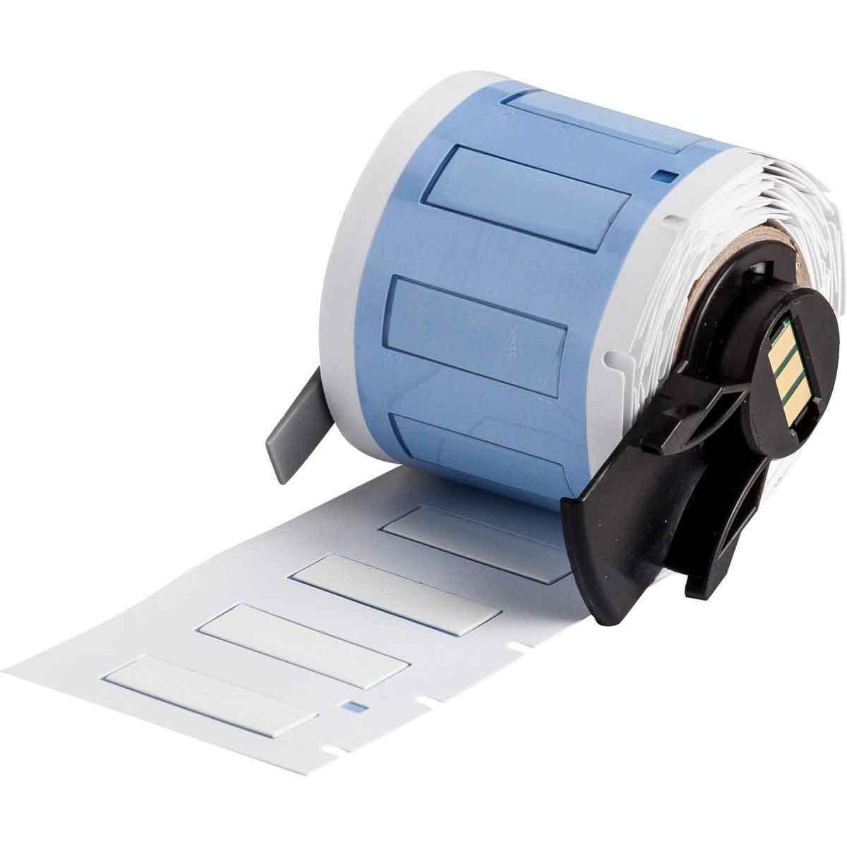 Brady® M6-187-1-342-WT PermaSleeve Heat Shrink Wire and Cable Label, 1 in L x 0.335 in W, White, Polyolefin