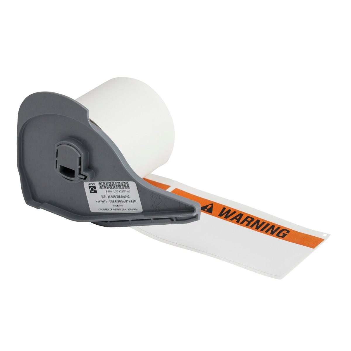 Brady® M71-38-595-WARNING Blank Labels & Preprinted Headers