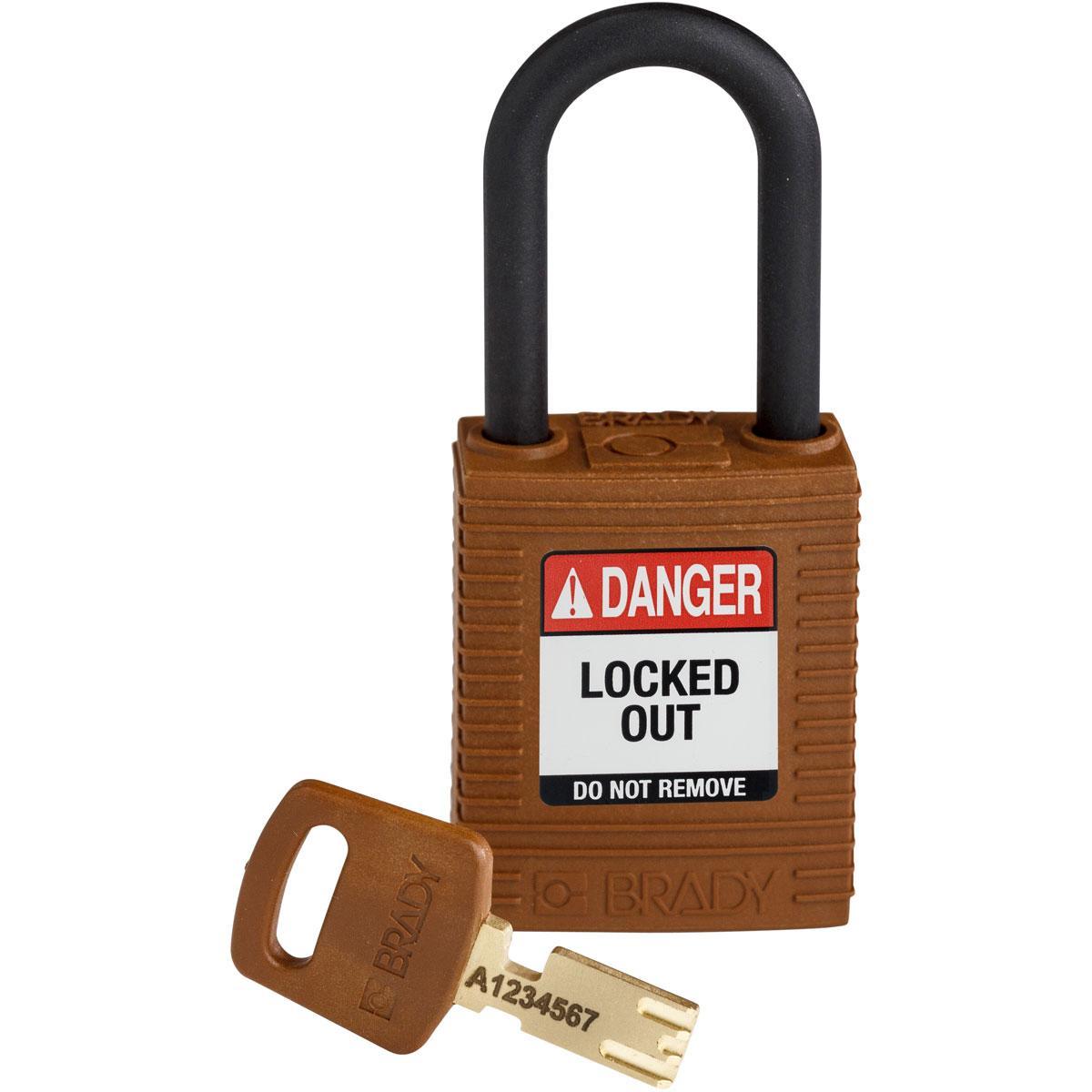 Brady® NYL-BRN-38PL-KD Lockout Padlocks