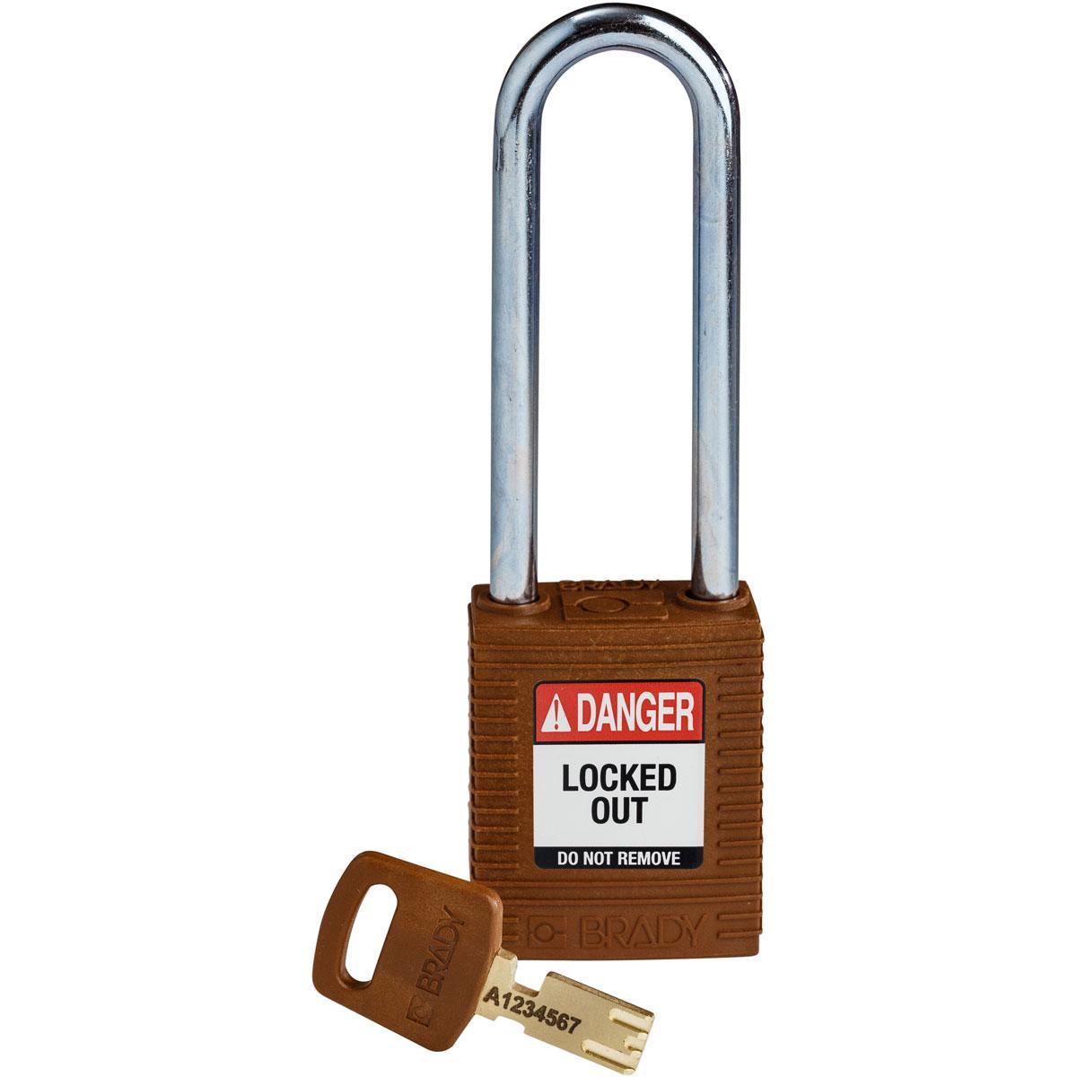Brady® NYL-BRN-76ST-KD Lockout Padlocks
