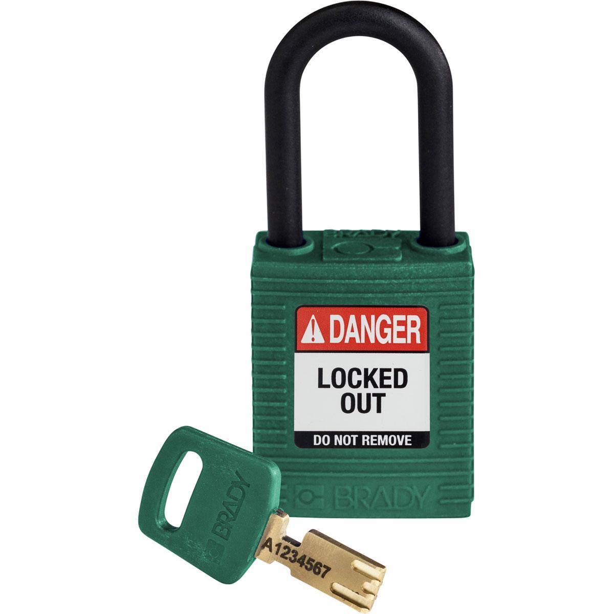 Brady® NYL-GRN-38PL-KD Lockout Padlocks