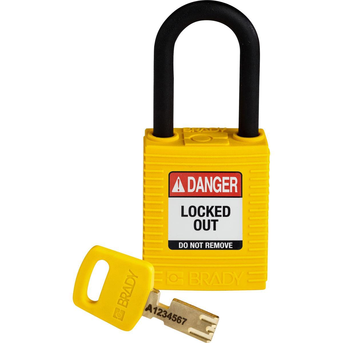 Brady® NYL-YLW-38PL-KD Lockout Padlocks