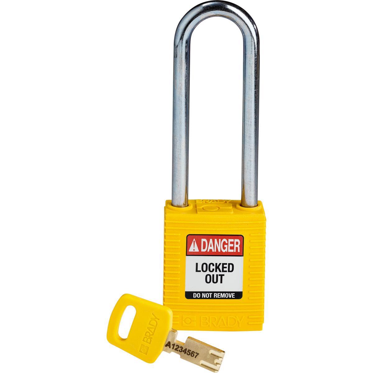 Brady® NYL-YLW-76ST-KD Lockout Padlocks