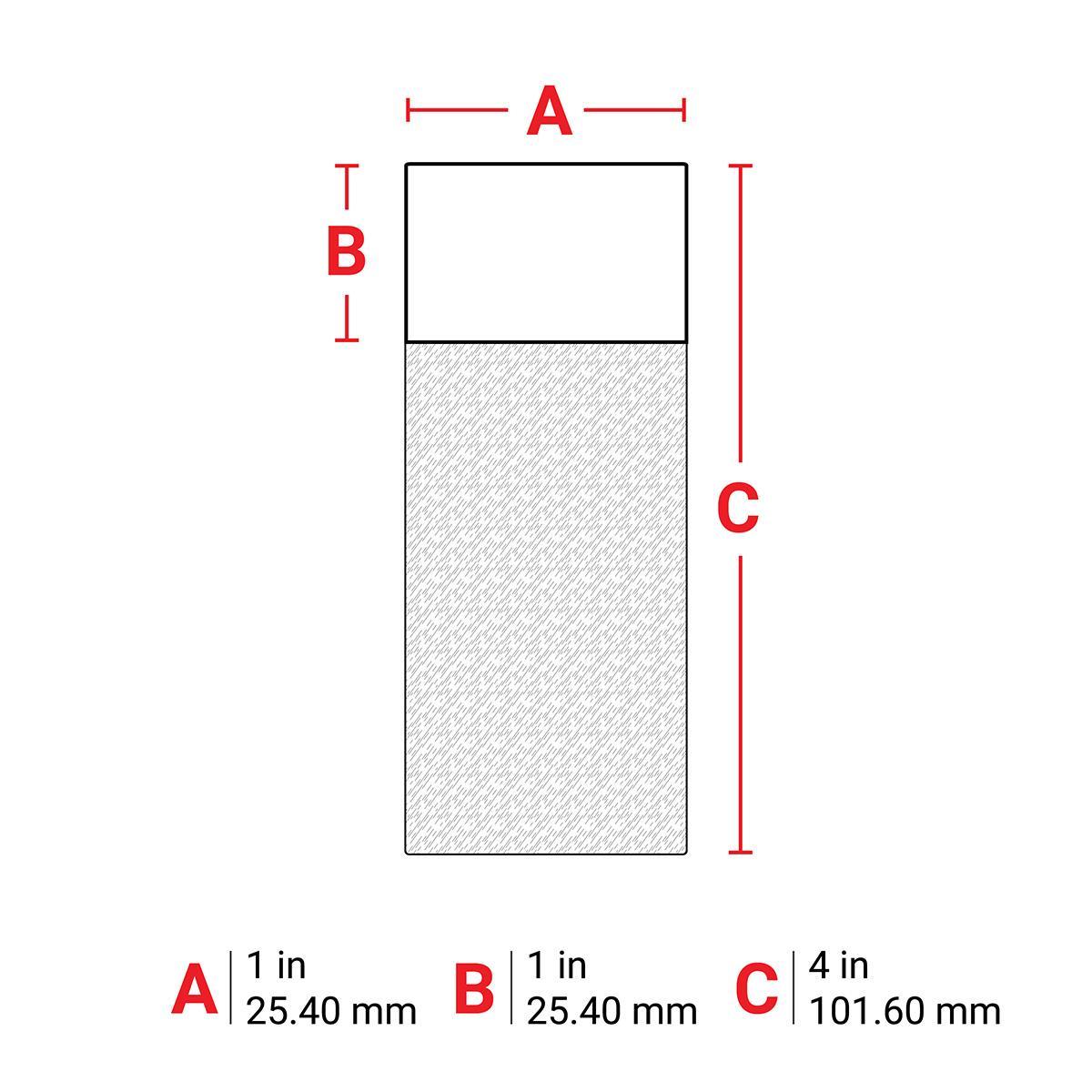 Brady® IDXpert™ XSL-23-427 Colored Rectangular Write-On Printer Label, 4 in L x 1 in W, Colored Write-On Area Legend, Black on Clear/White, B-427 Vinyl