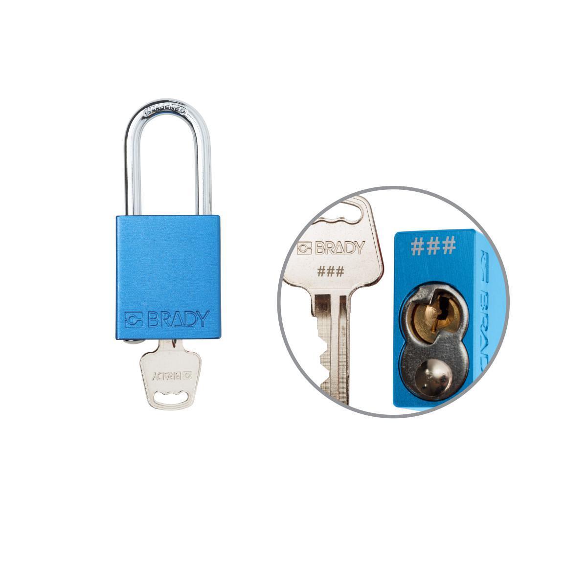 Brady® SDAL-BLU-38ST-021 Lockout Padlocks