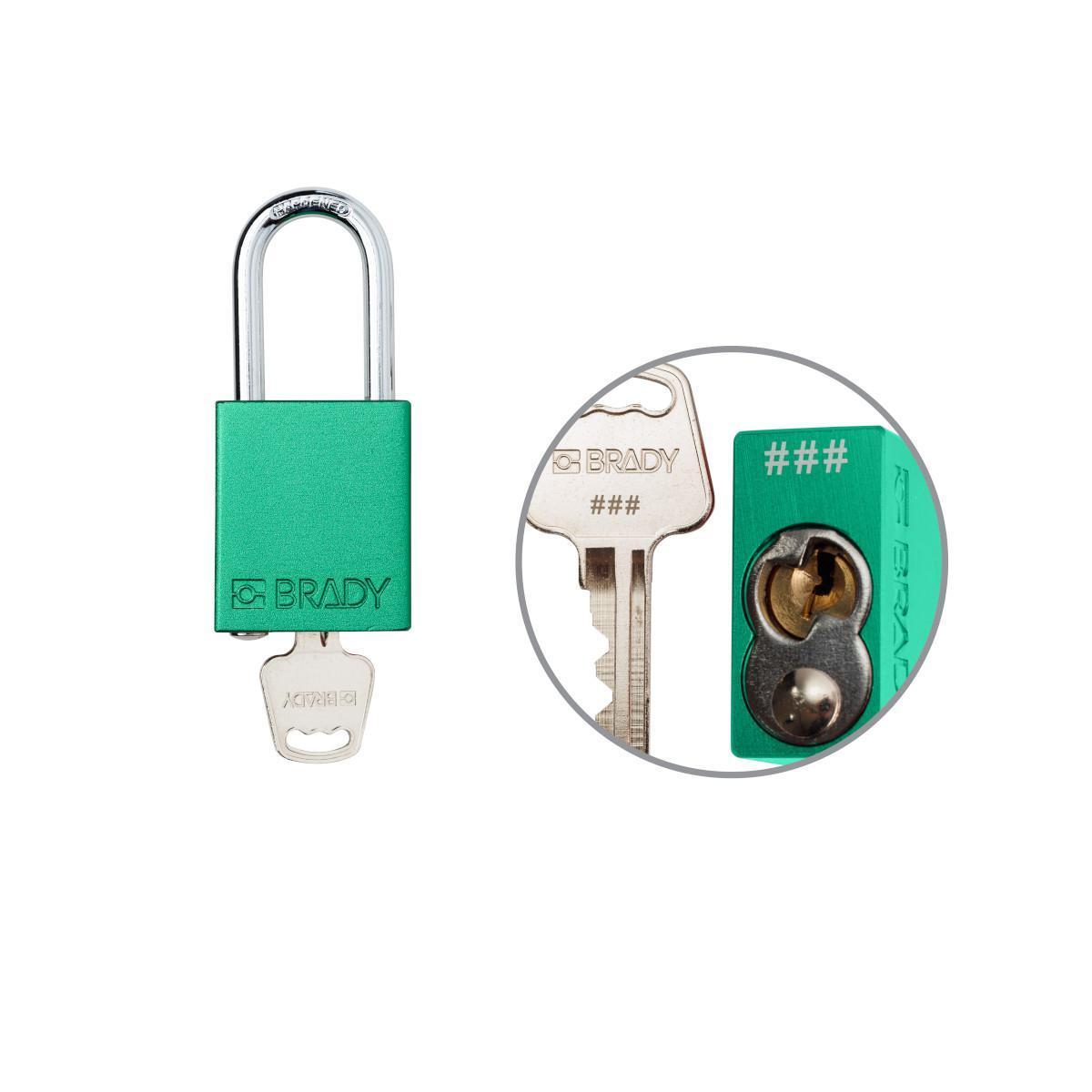 Brady® SDAL-GRN-38ST-014 Lockout Padlocks