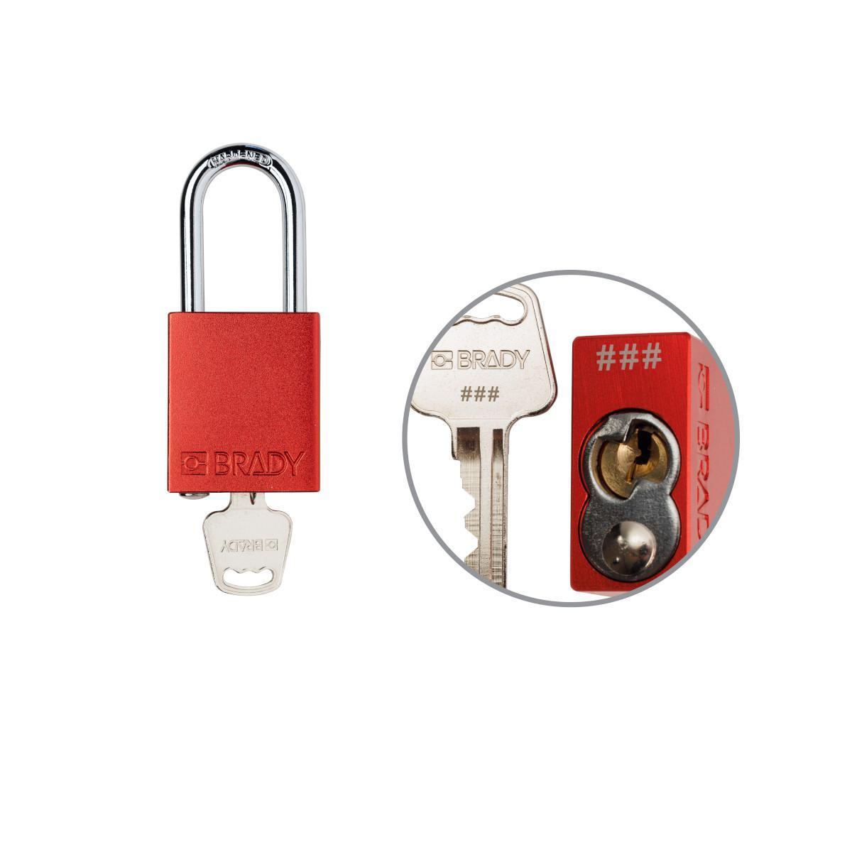 Brady® SDAL-RED-38ST-089 Lockout Padlocks