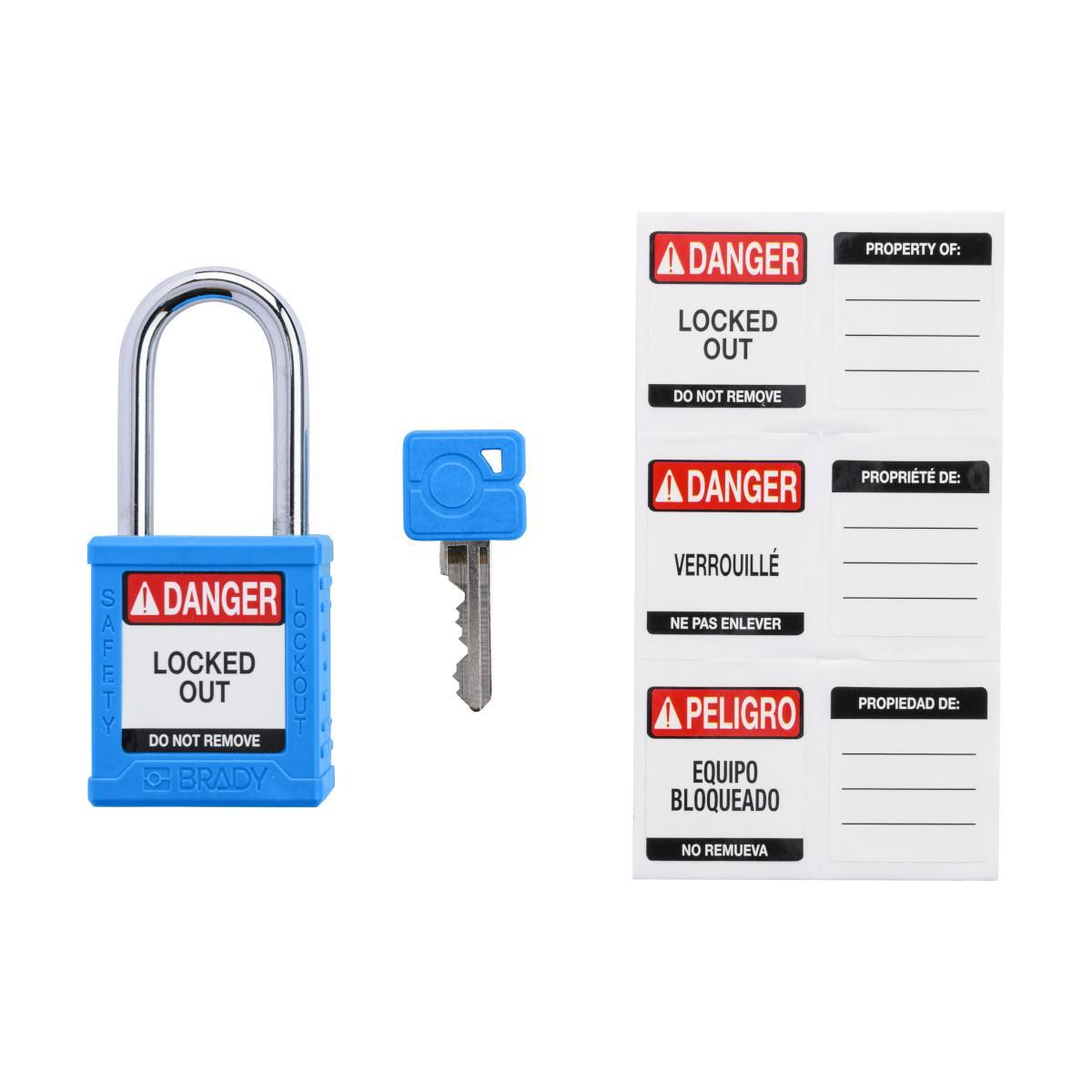 Brady® SDPL-BLU-38ST-003 Lockout Padlocks