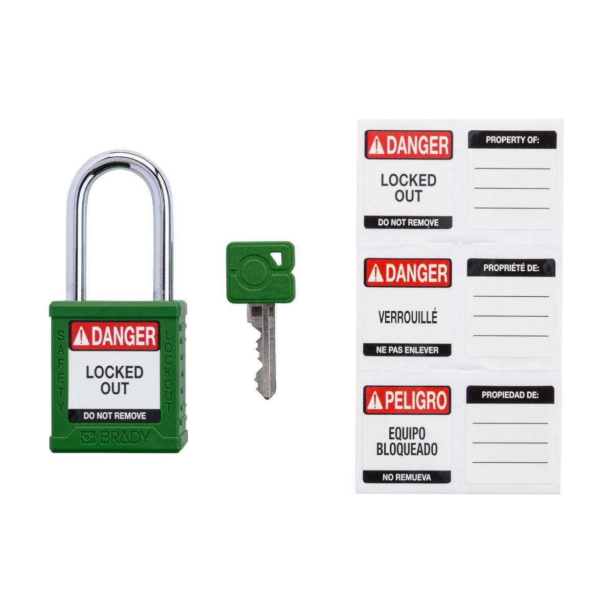 Brady® SDPL-GRN-38ST-005 Lockout Padlocks
