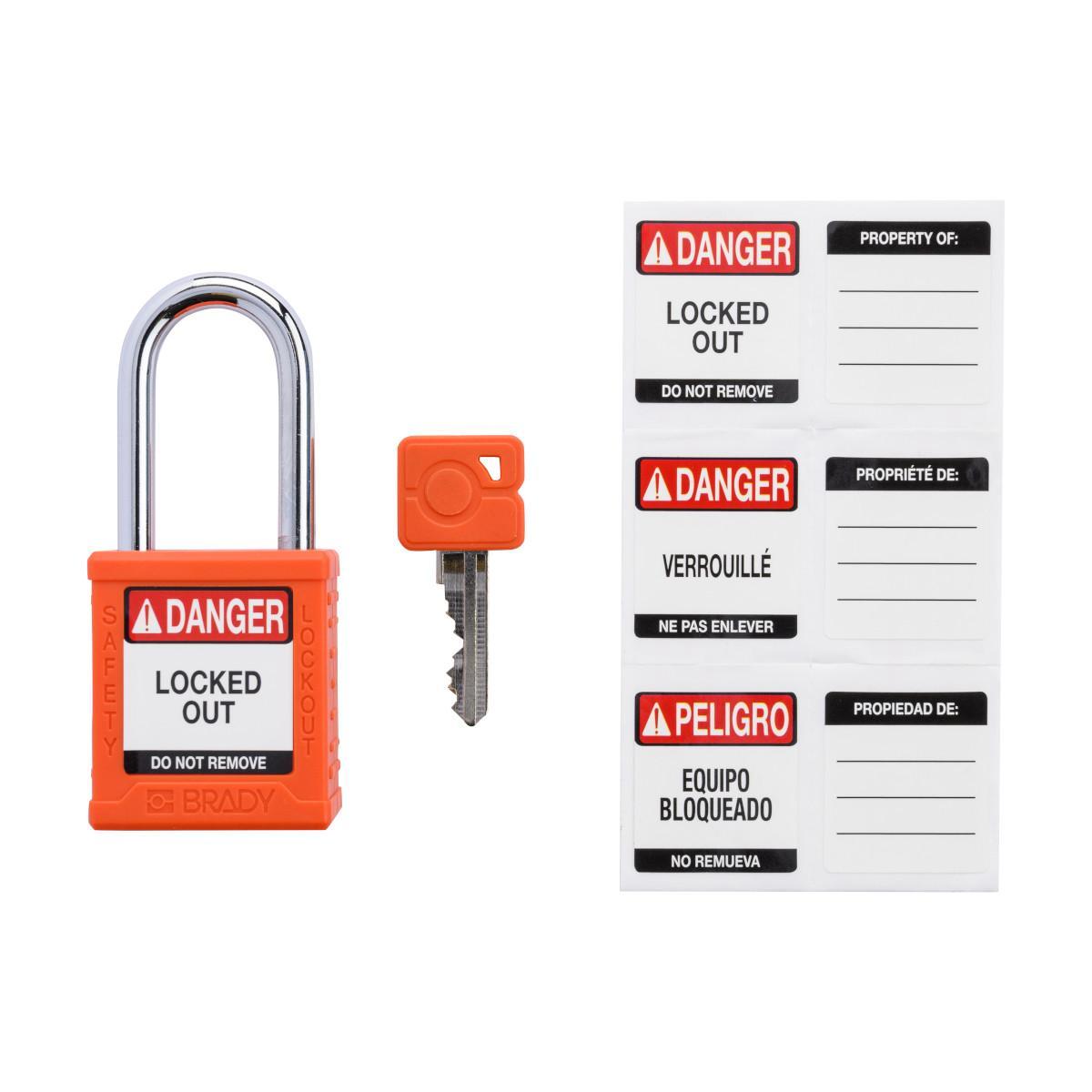 Brady® SDPL-ORG-38ST-KA6 Lockout Padlocks