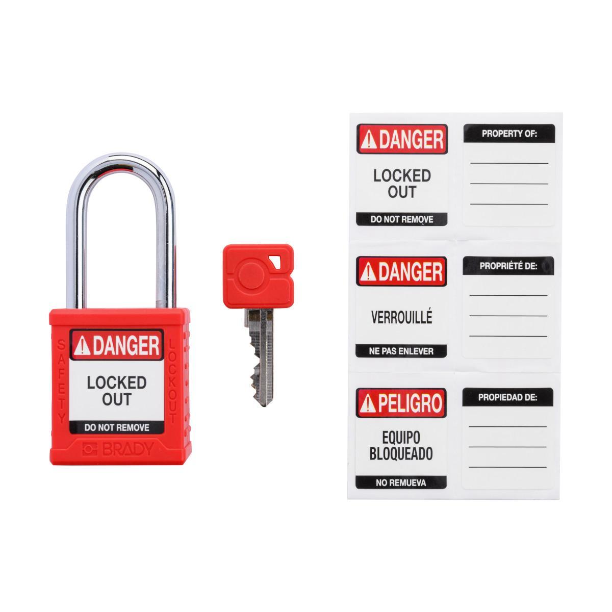 Brady® SDPL-RED-38ST-069 Lockout Padlocks