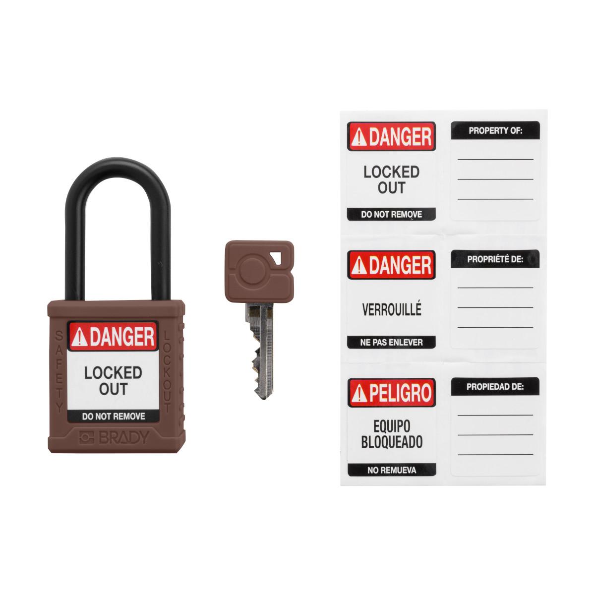 Brady® SDPL-BRN-38PL-KD Lockout Padlocks