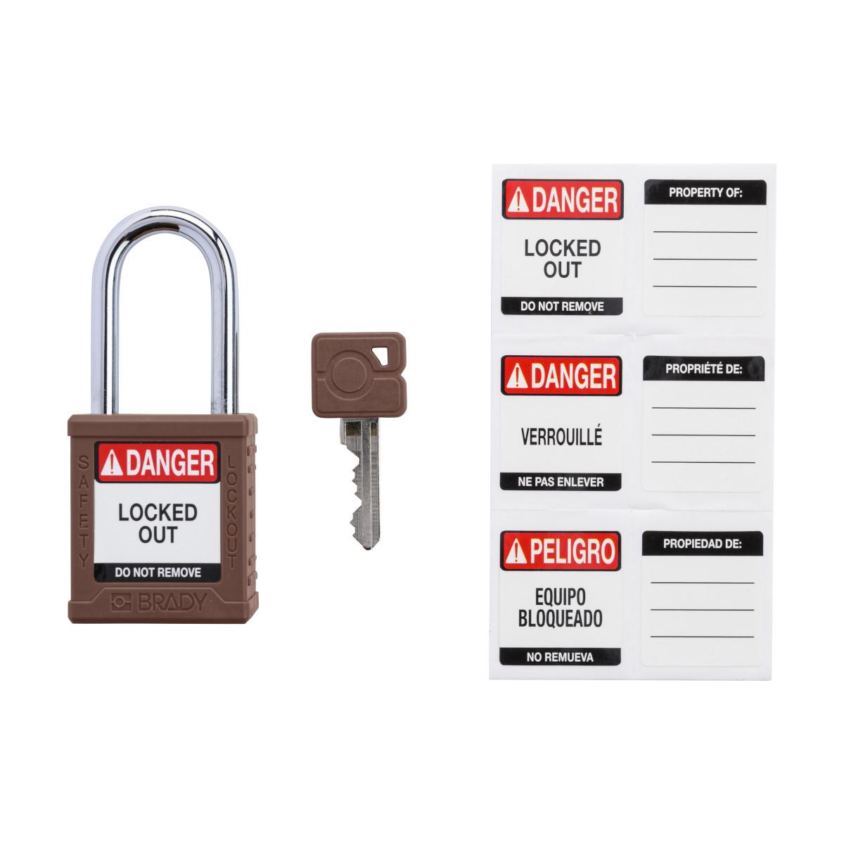 Brady® SDPL-BRN-38ST-KA6 Lockout Padlocks