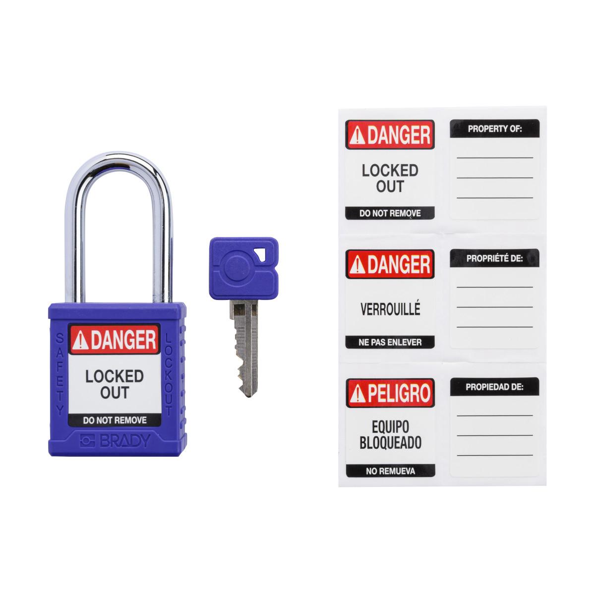 Brady® SDPL-PRP-38ST-KA6 Lockout Padlocks