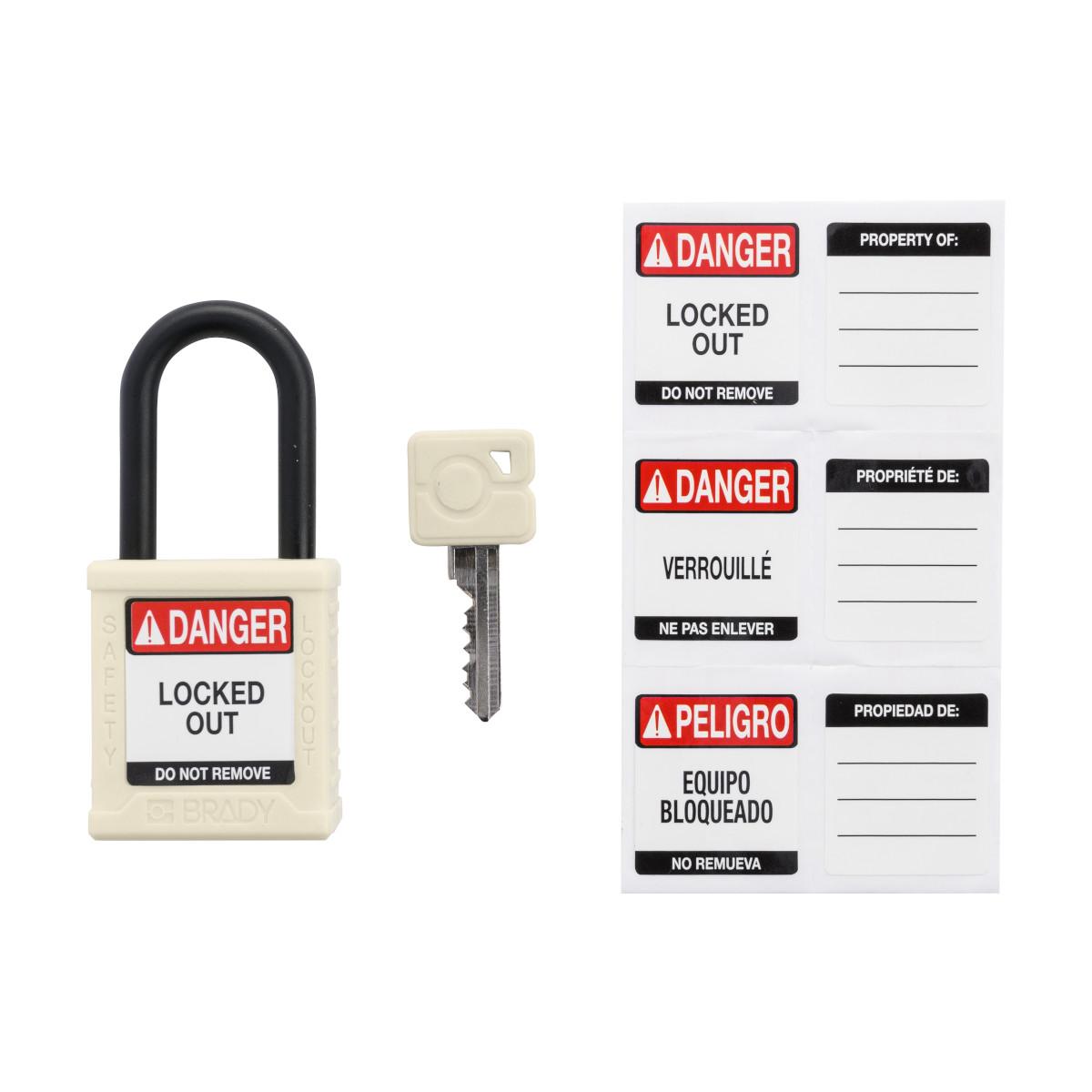 Brady® SDPL-WHT-38PL-KA6 Lockout Padlocks