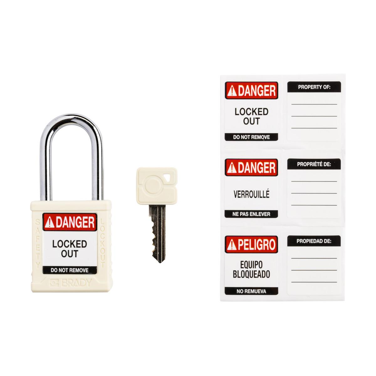 Brady® SDPL-WHT-38ST-KD Lockout Padlocks