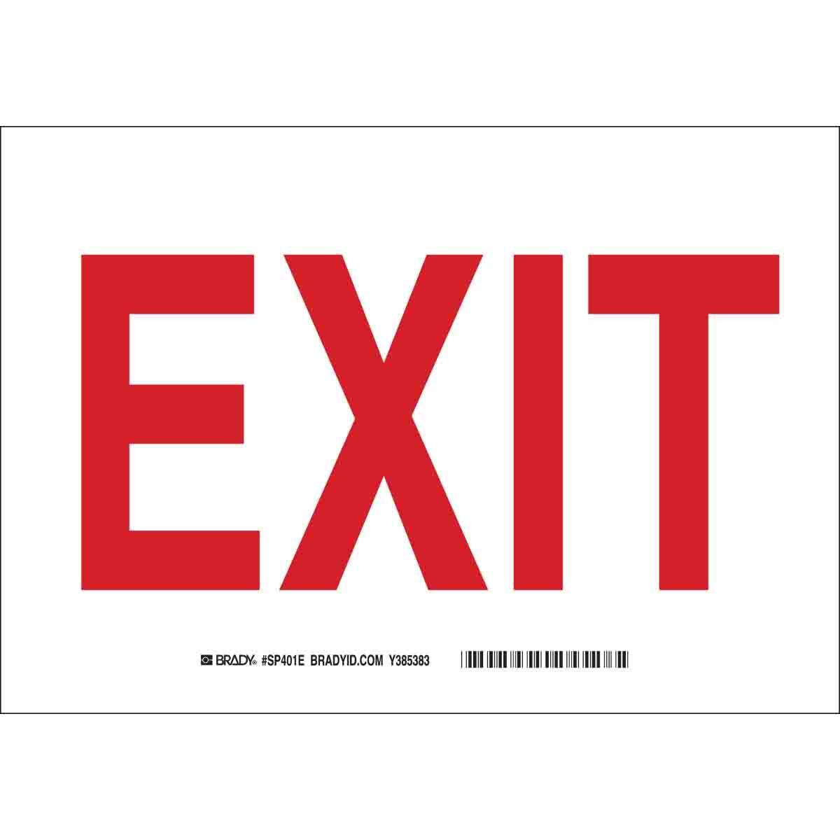 Brady® SP401E Fire, Emergency, Exit & First Aid Signs