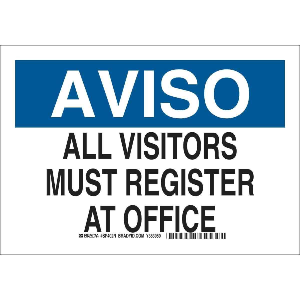 Brady® SP402N Access & Security Signs