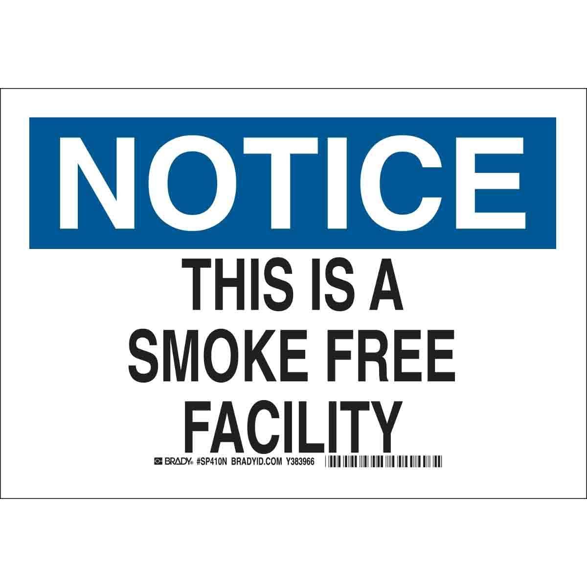 Brady® SP410N No Smoking & Restricted Activity Signs