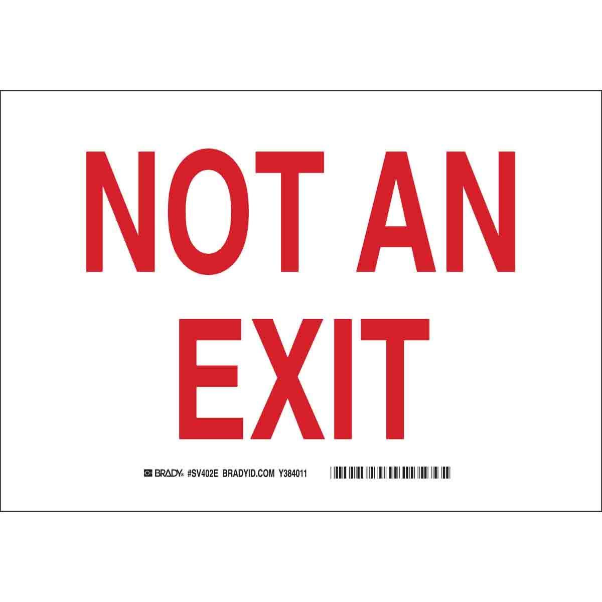 Brady® SV402E Fire, Emergency, Exit & First Aid Signs