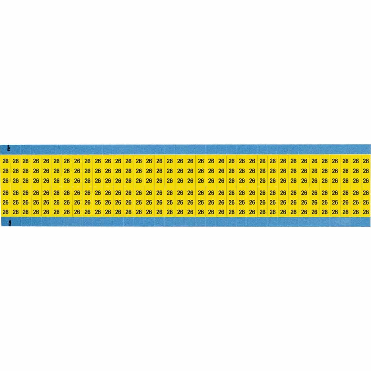 Brady® WM-26-YL-SC-PK Wire Marker Cards