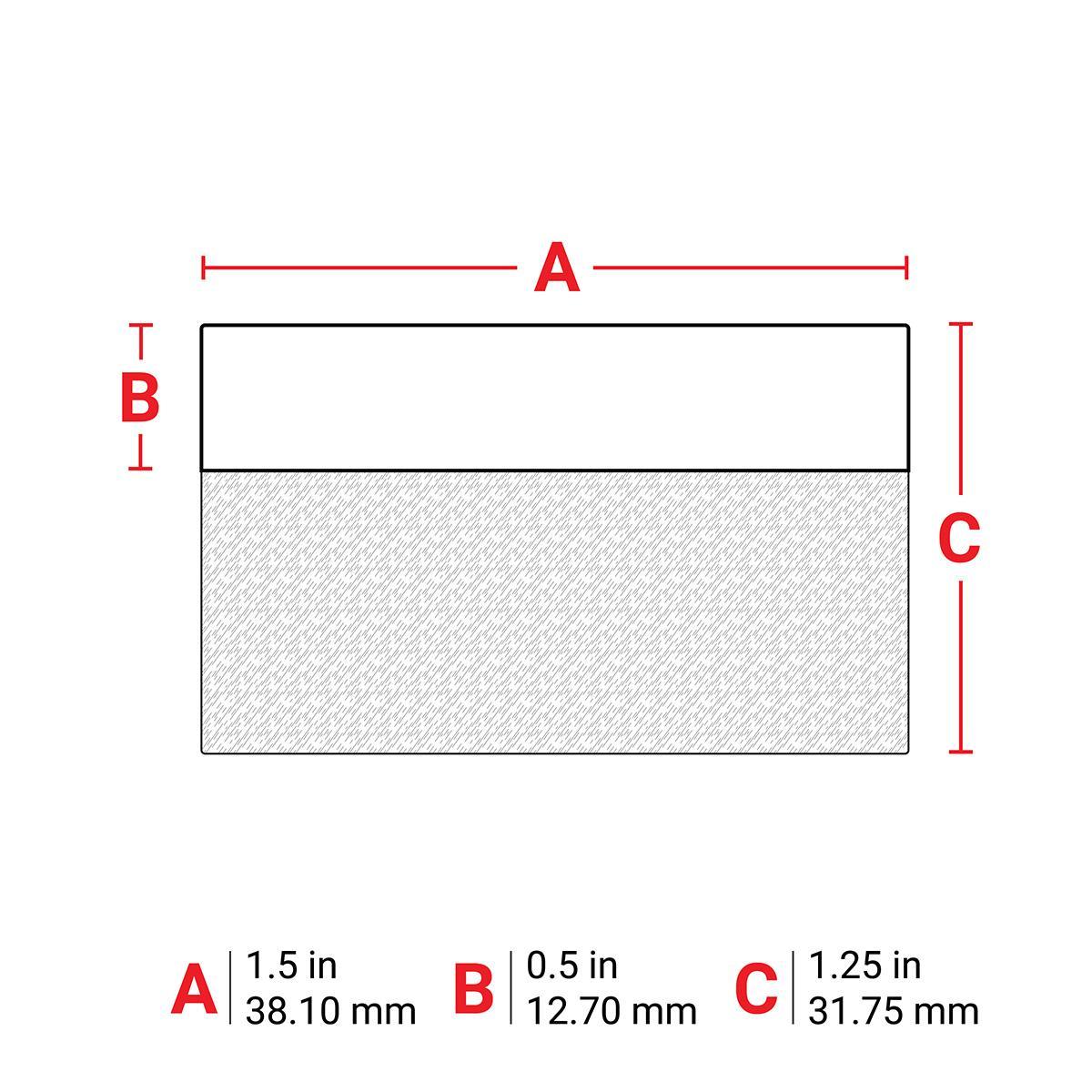 Brady® IDXpert™ XSL-115-427 Colored Rectangular Write-On Printer Label, 1-1/4 in L x 1-1/2 in W, Colored Write-On Area Legend, Black on Clear/White, B-427 Vinyl