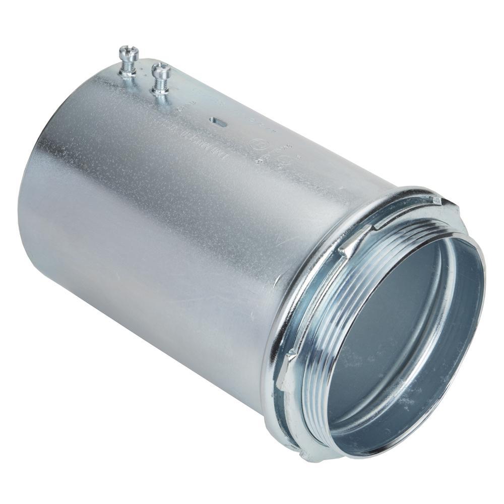 Bridgeport® Mighty-Align® 239-SLP SLP Setscrew Slip Connector, 4 in Trade, For Use With Rigid/EMT Conduit, Steel, Zinc Plated