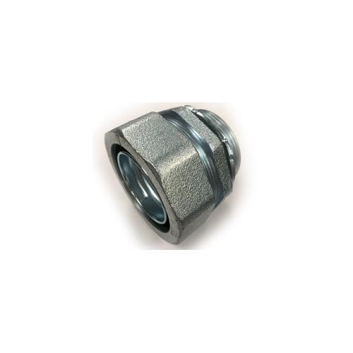 Bridgeport® 439-SLT Straight Liquid Tight Conduit Connector, 4 in Trade, Malleable Iron, Electro-Plated Zinc